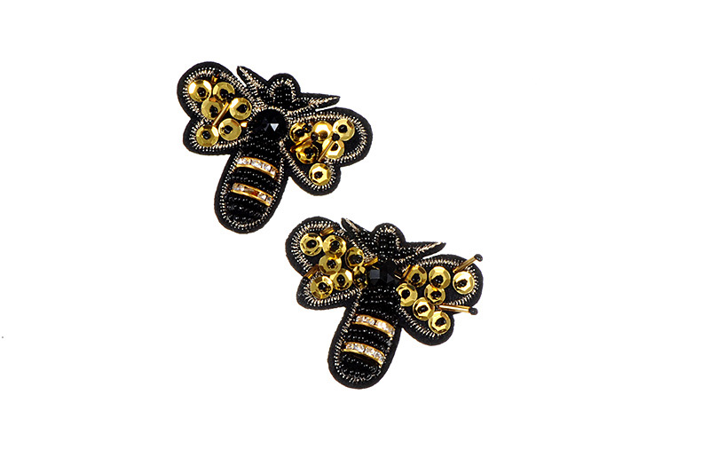 Fashion Yellow Bee Shape Decorated Earrings,Stud Earrings
