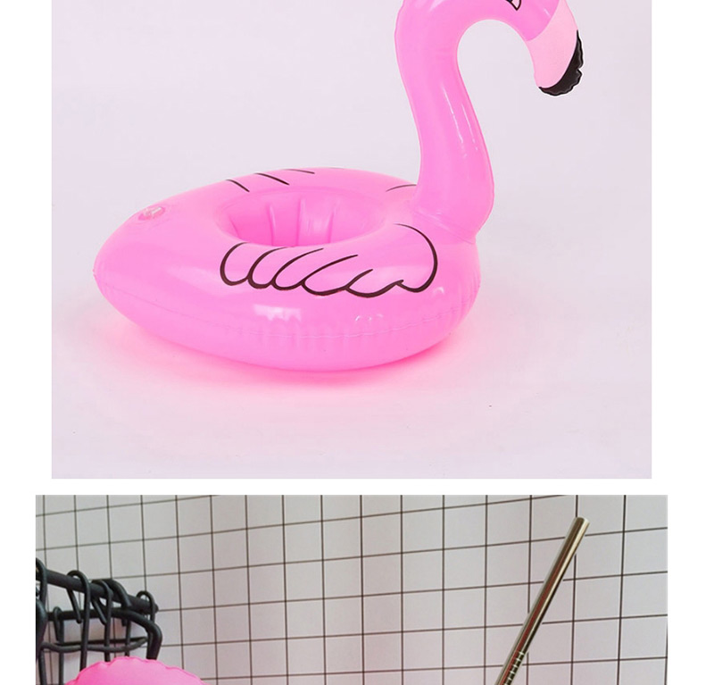 Fashion Pink Flamingo Shape Decorated Cup Holder,Beach accessories