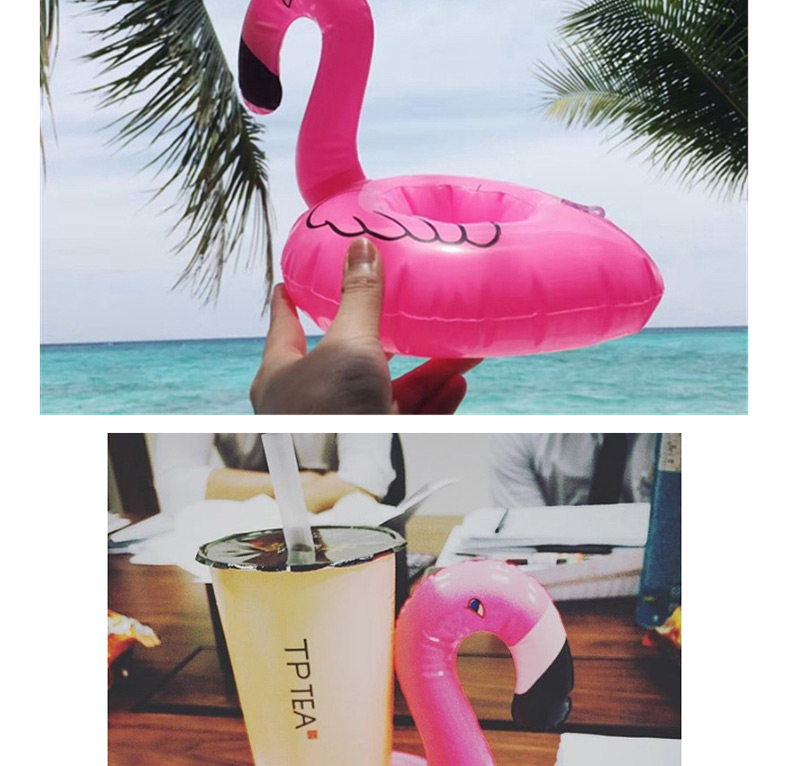 Fashion Pink Flamingo Shape Decorated Cup Holder,Beach accessories