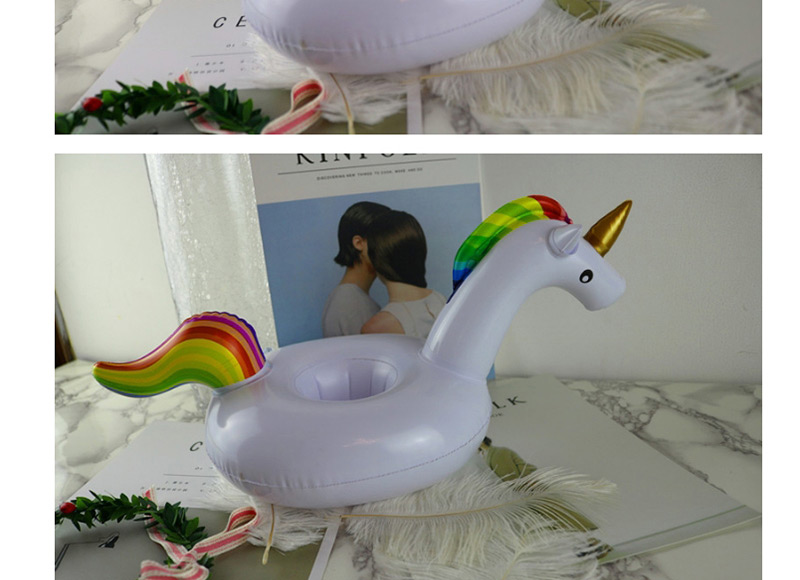 Fashion White Unicorn Shape Decorated Cup Holder,Beach accessories