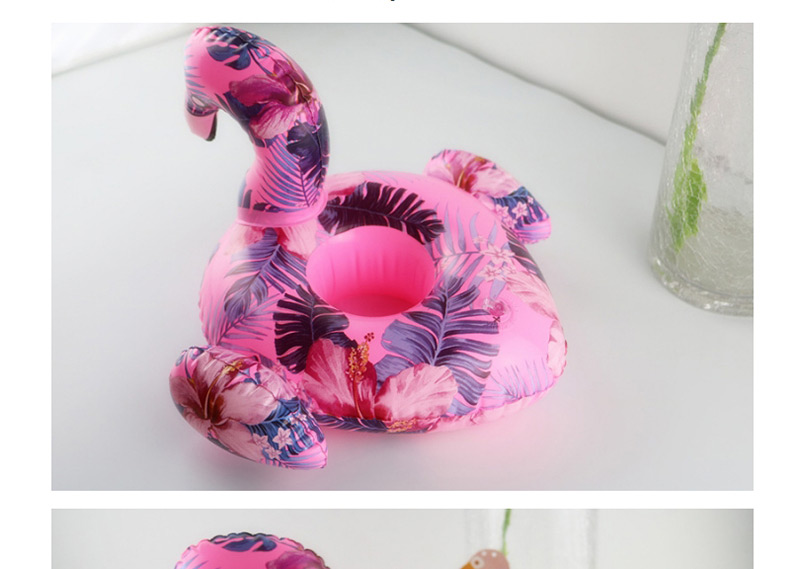 Fashion Pink Flamingo Shape Decorated Cup Holder,Swim Rings