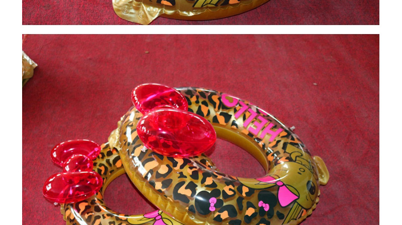 Fashion Yellow Leopard Shape Decorated Swimming Ring(70),Swim Rings