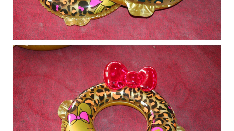 Fashion Yellow Leopard Shape Decorated Swimming Ring(80),Swim Rings