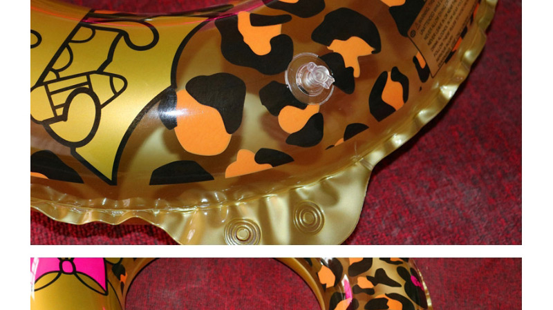 Fashion Yellow Leopard Shape Decorated Swimming Ring,Swim Rings