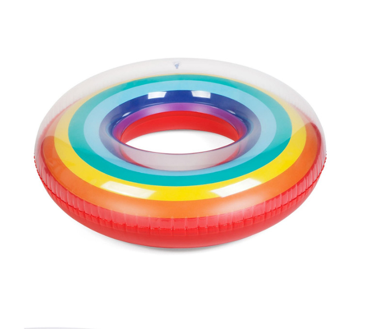 Fashion Multi-color Rainbow Pattern Decorated Swimming Ring(320g),Swim Rings