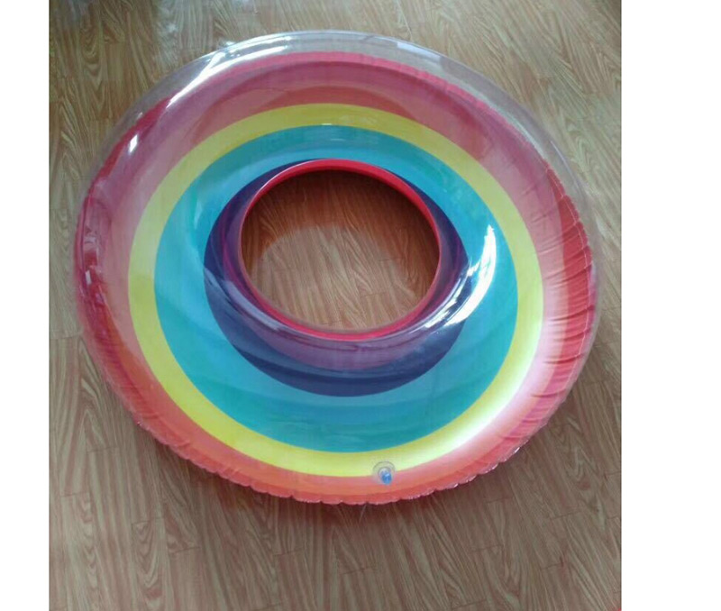Fashion Multi-color Rainbow Pattern Decorated Swimming Ring(320g),Swim Rings