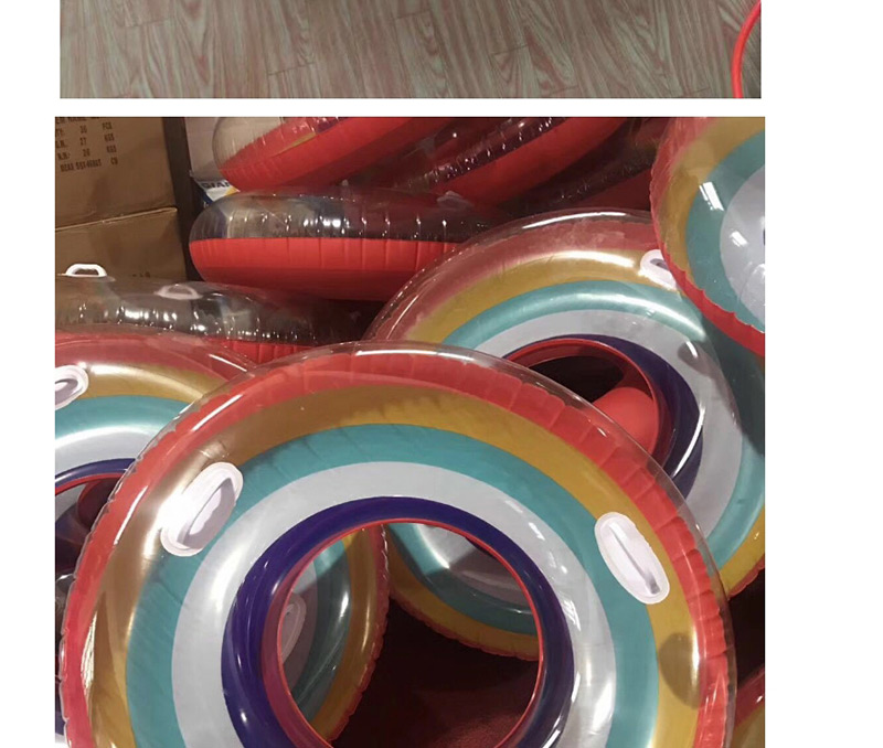 Fashion Multi-color Rainbow Pattern Decorated Swimming Ring(730g),Swim Rings