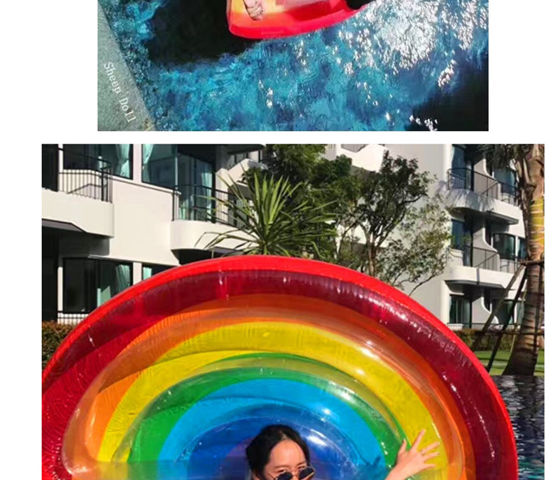 Fashion Multi-color Rainbow Shape Decorated Floating Row,Swim Rings