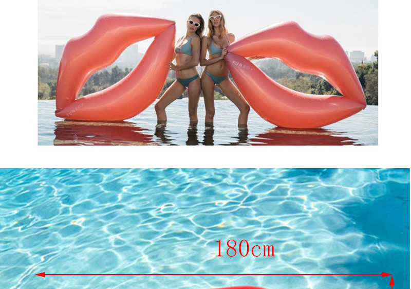 Fashion Red Lip Shape Decorated Floating Row,Swim Rings