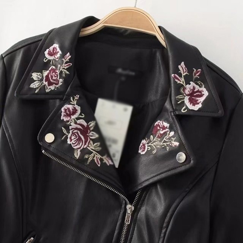 Fashion Black Flower Shape Decorated Coat,Coat-Jacket