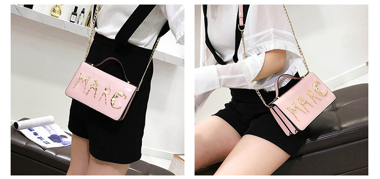 Fashion Pink Letter Shape Decorated Bag,Shoulder bags