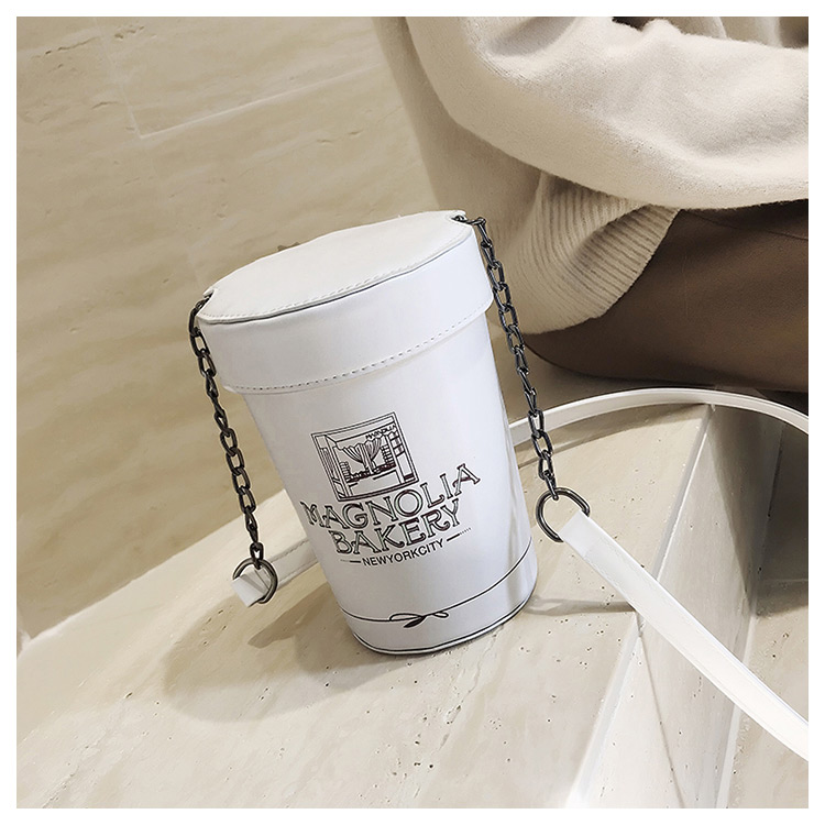 Fashion White Bucket Shape Decorated Bag,Shoulder bags