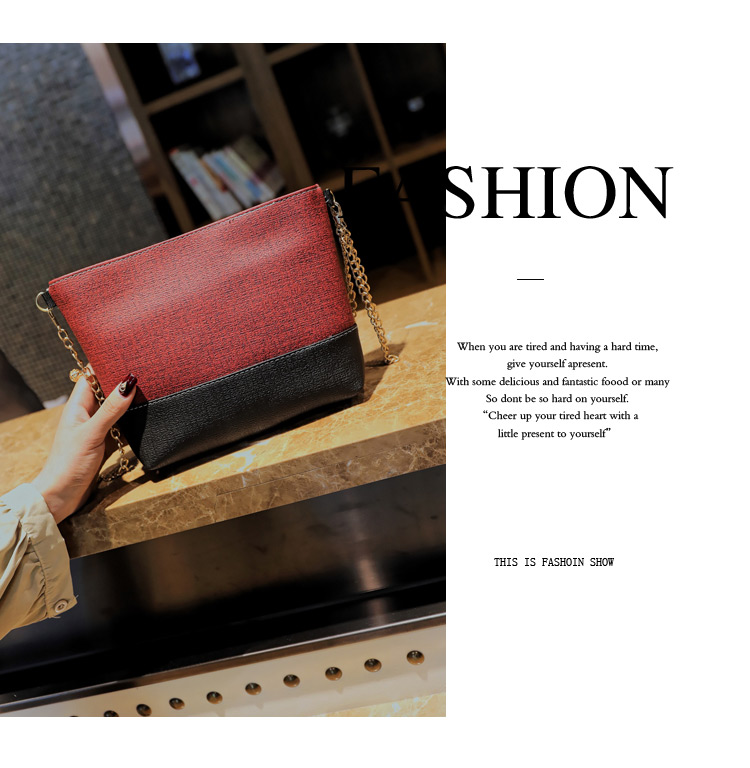 Fashion Claret-red Color-matching Decorated Bag,Shoulder bags