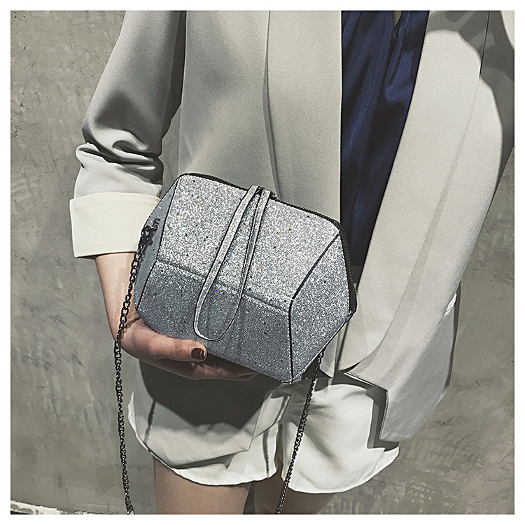 Fashion Silver Color Paillette Shape Decorated Bag,Handbags