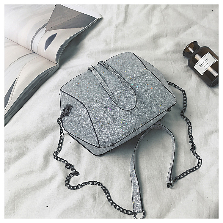 Fashion Silver Color Paillette Shape Decorated Bag,Handbags
