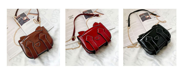 Fashion Red Cat Shape Decorated Bag,Shoulder bags