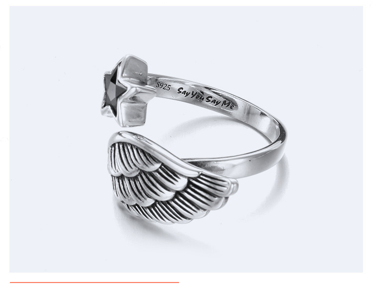 Fashion Silver Color Wing Shape Design Pure Color Opening Ring,Fashion Rings