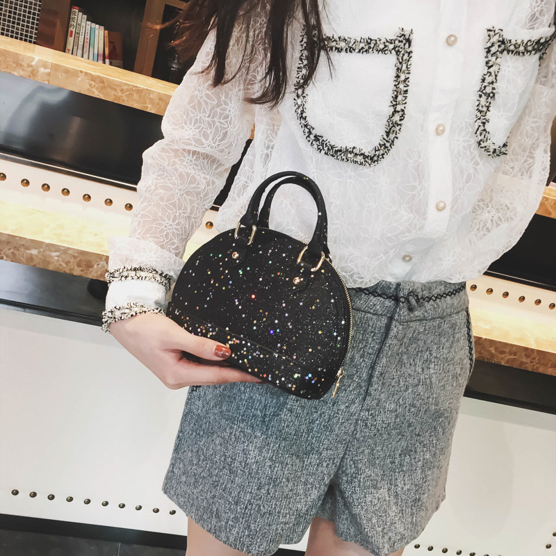 Fashion Black Semicircle Shape Design Bag,Handbags