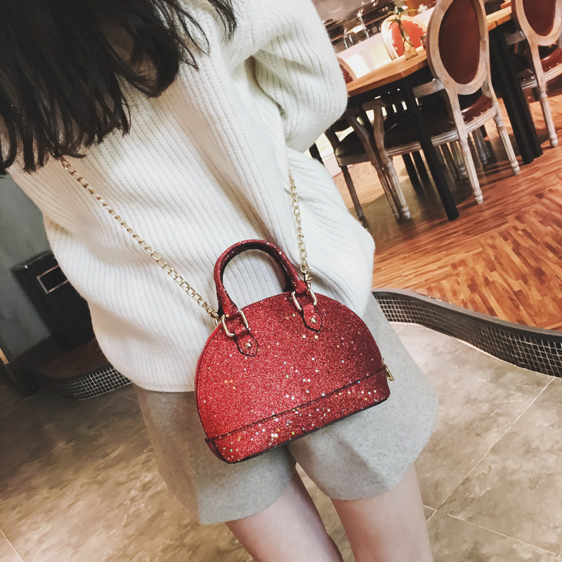 Fashion Red Semicircle Shape Design Bag,Handbags