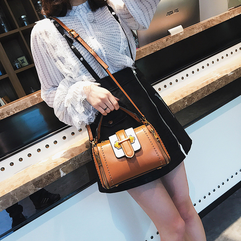 Fashion Black Rivet Decorated Simple Bag,Handbags