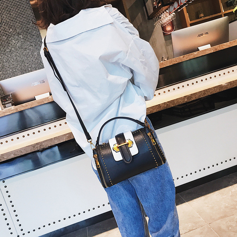 Fashion Black Rivet Decorated Simple Bag,Handbags