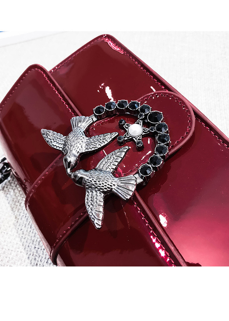 Fashion Red Bird Shape Decorated Square Bag,Shoulder bags