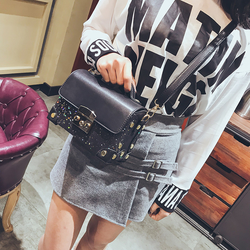 Fashion Gray Belt Buckle Shape Decorated Bag,Handbags