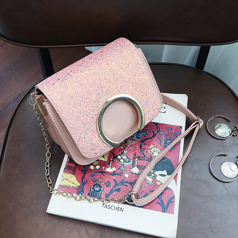 Fashion Pink Round Shape Decorated Bag,Shoulder bags