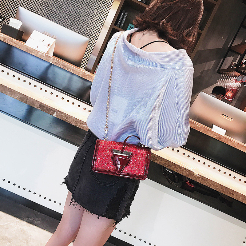 Fashion Black Triangle Shape Decorated Bag,Shoulder bags