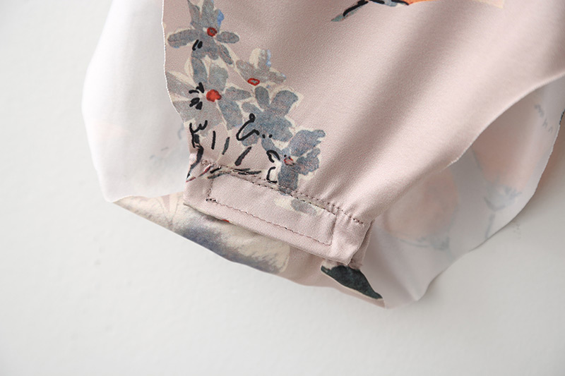 Fashion Pink Flower Pattern Decorated Jumpsuit,Pants