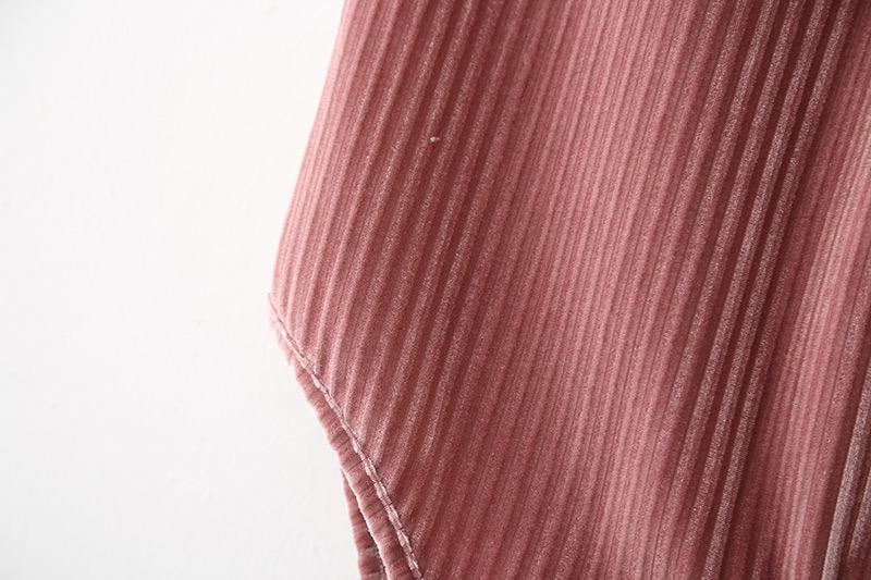 Fashion Pink Pure Color Decorated Jumpsuit,Pants