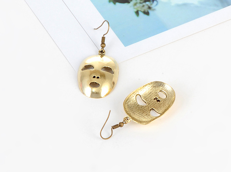 Fashion Gold Color Mask Shape Design Earrings,Drop Earrings