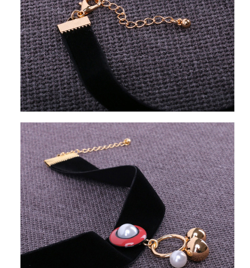 Fashion Black Round Shape Decorated Necklace,Chokers