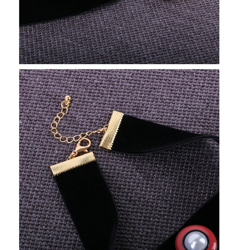 Fashion Black Round Shape Decorated Necklace,Chokers
