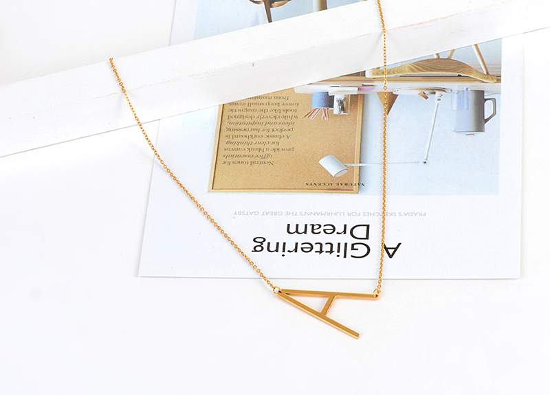 Fashion Gold Color H Letter Shape Decorated Necklace,Necklaces