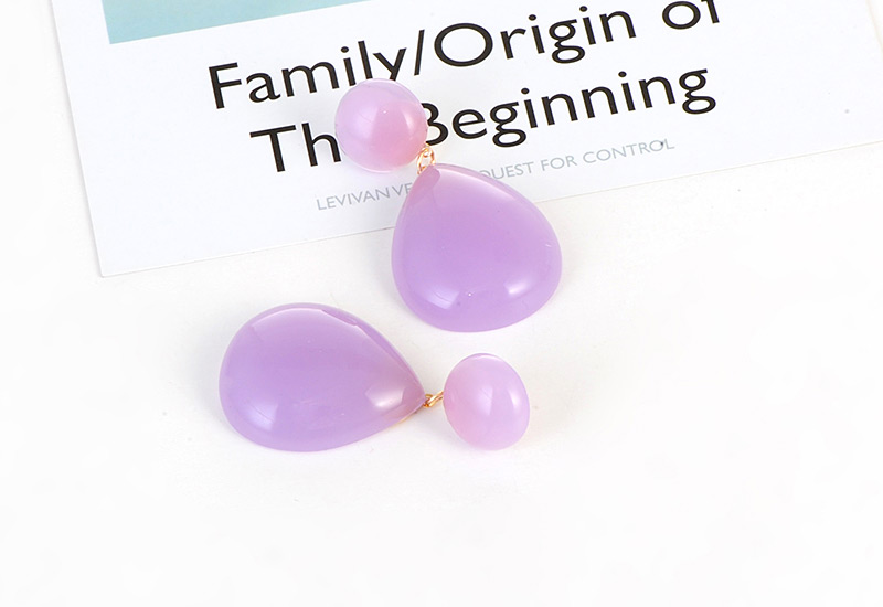 Fashion Purple Waterdrop Shape Decorated Earrings,Drop Earrings
