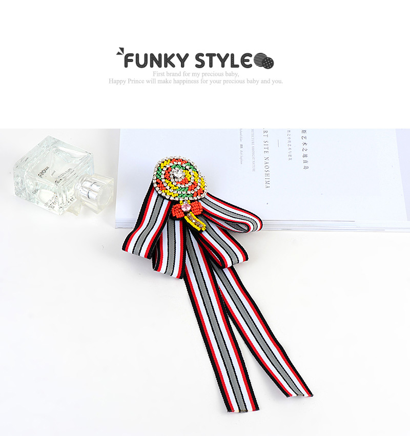 Fashion Red Round Shape Decorated Bowknot Brooch,Korean Brooches
