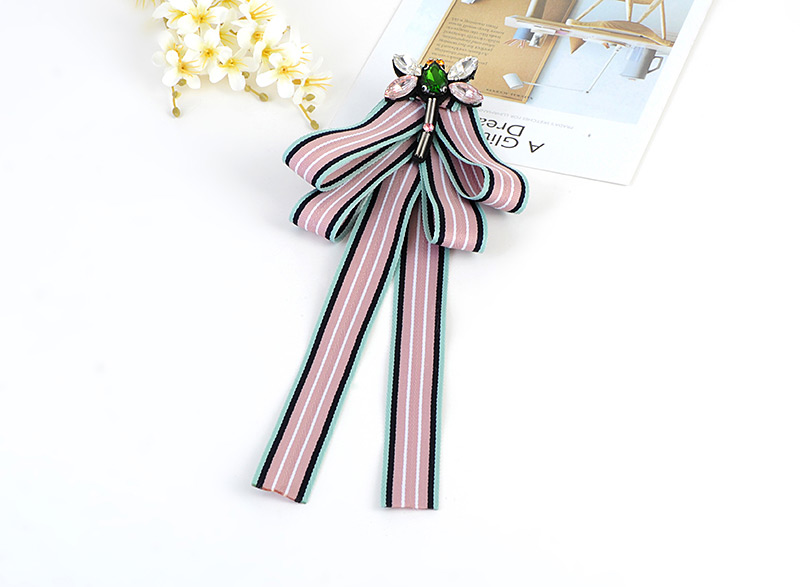 Fashion Pink Dragonfly Shape Decorated Bowknot Brooch,Korean Brooches