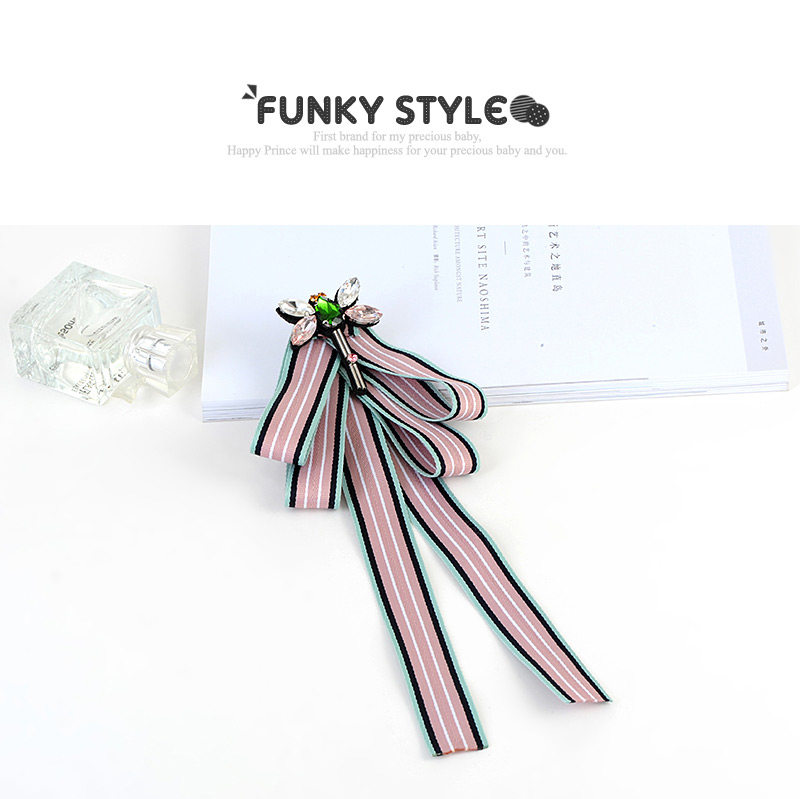 Fashion Pink Dragonfly Shape Decorated Bowknot Brooch,Korean Brooches