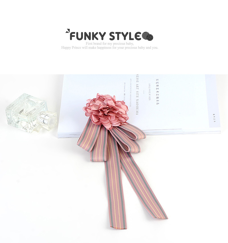 Fashion Pink Flower Shape Decorated Bowknot Brooch,Korean Brooches