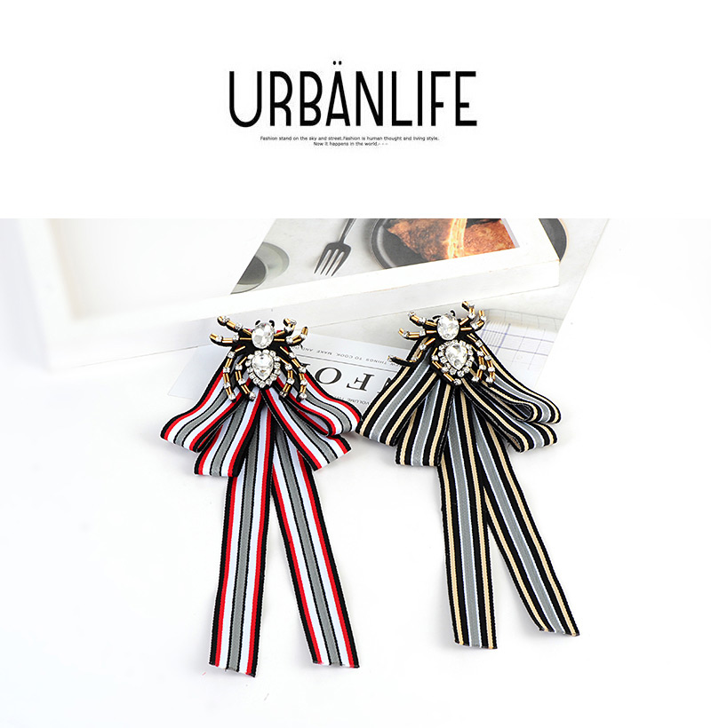 Fashion Black+blue Spider Shape Decorated Bowknot Brooch,Korean Brooches