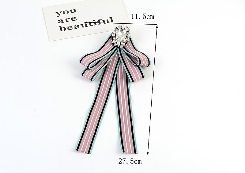 Fashion Pink+black Oval Shape Decorated Bowknot Brooch,Korean Brooches
