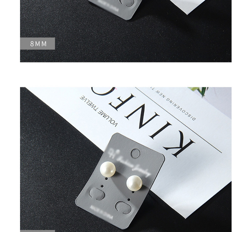 Fashion White Pearl Decorated Simple Earrings(6mm),Stud Earrings
