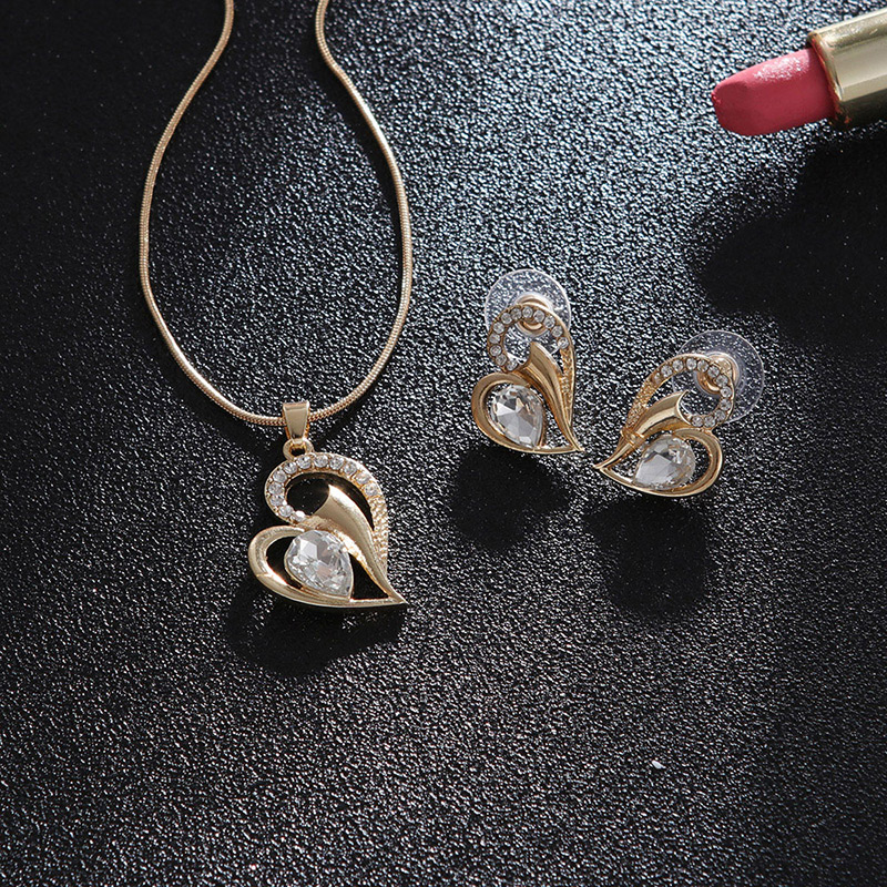 Fashion Silver Color Heart Shape Decorated Jewelry Sets,Jewelry Sets