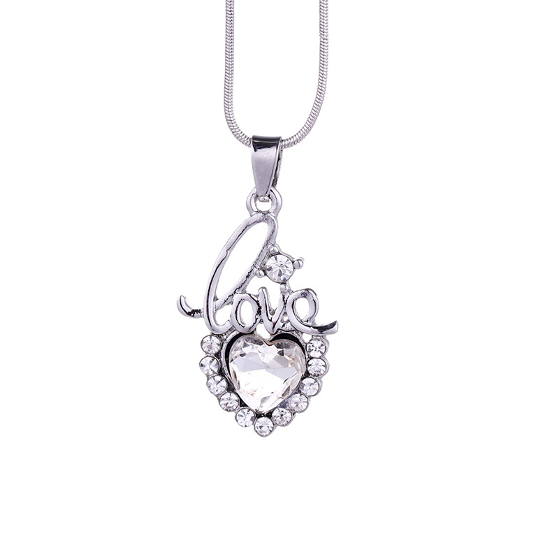 Fashion Silver Color Letter Shape Decorated Heart Jewelry Sets,Jewelry Sets