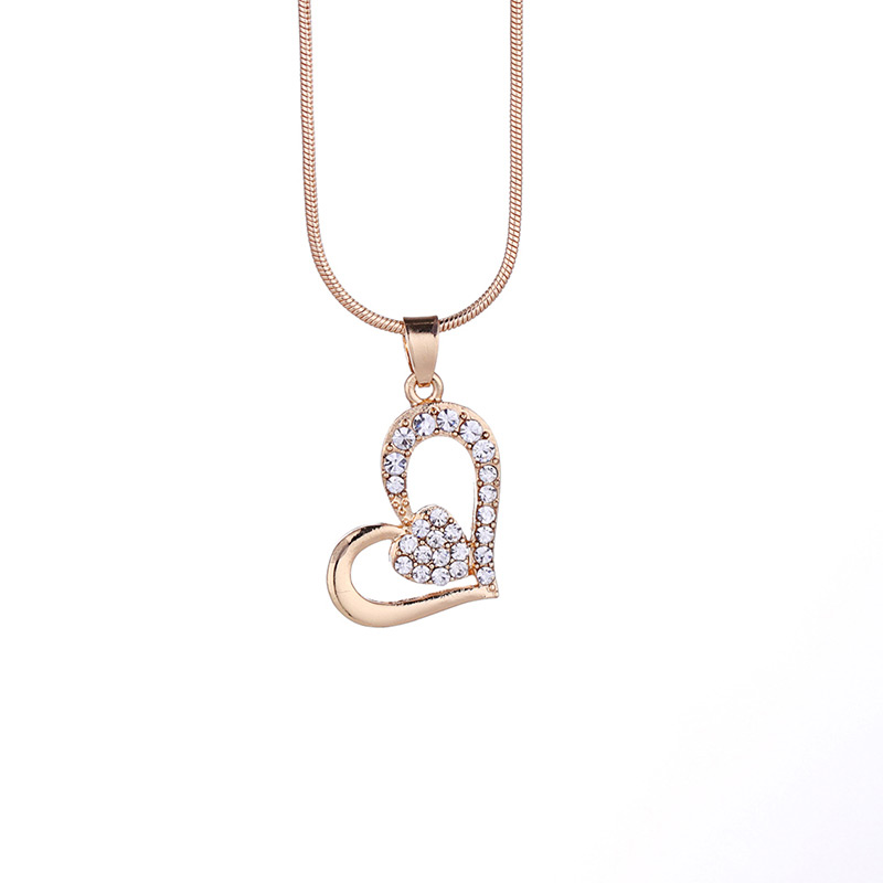Fashion Gold Color Full Diamond Decorated Heart Jewelry Sets,Jewelry Sets