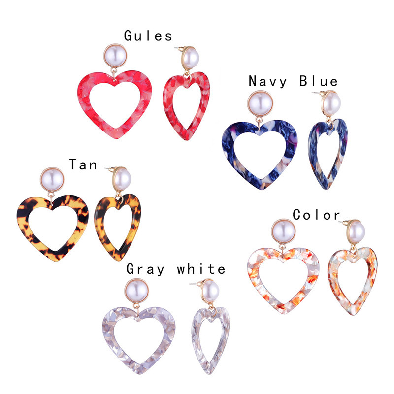 Fashion Orange Heart Shape Design Earrings,Drop Earrings