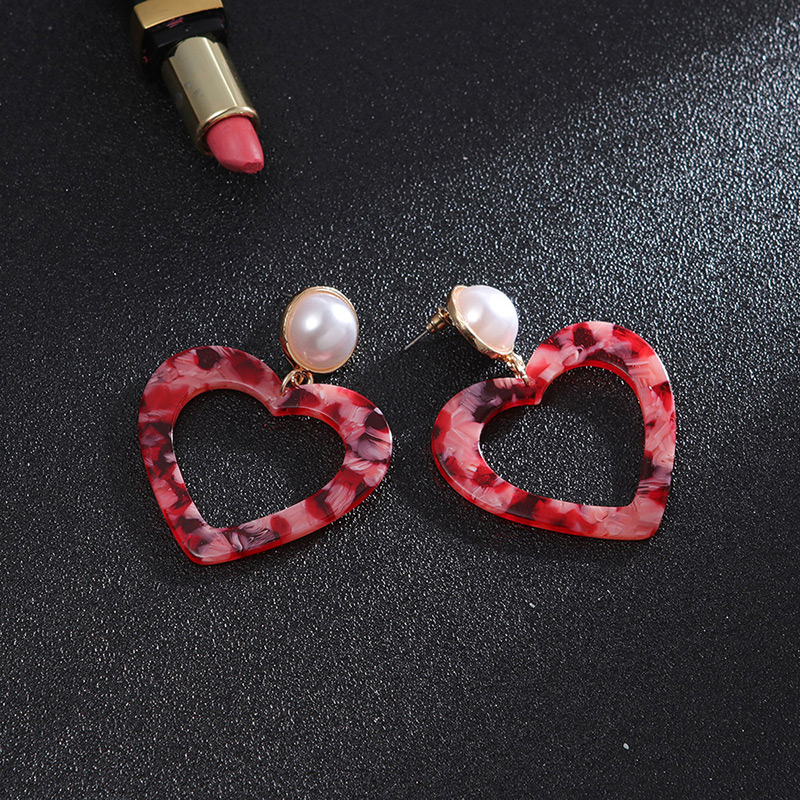 Fashion Orange Heart Shape Design Earrings,Drop Earrings