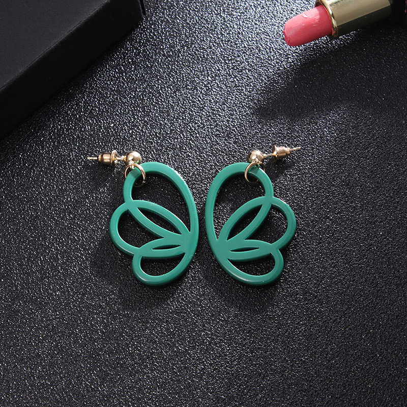 Fashion Green Wing Shape Decorated Earrings,Drop Earrings