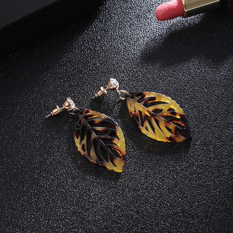 Fashion White Leaf Shape Decorated Hollow Out Earrings,Drop Earrings